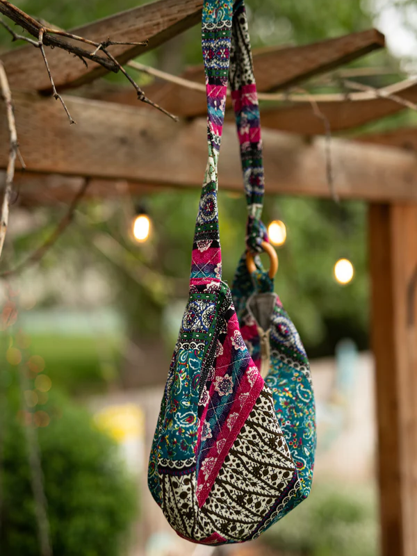 Womens Cotton Canvas Crossbody Bag Hippie Messenger Sling Purse