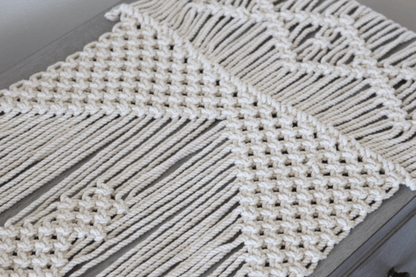 Inspirational Antique White Macrame Table Runner 90 Inch Long