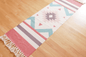 Aztec Hippie Rug Runner with Colorful Geometric Patterns