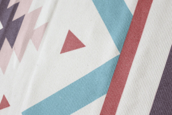 Aztec Hippie Rug Runner with Colorful Geometric Patterns