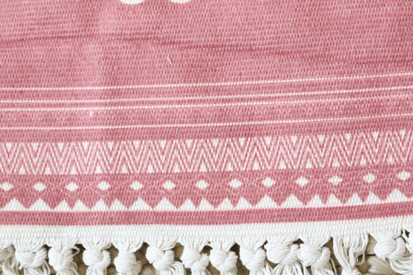 Colorful Mandala Rug Rectangular Cotton Linen Prayer Mat