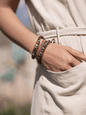 Green Natural Stone Lucky Bracelet with Pendant